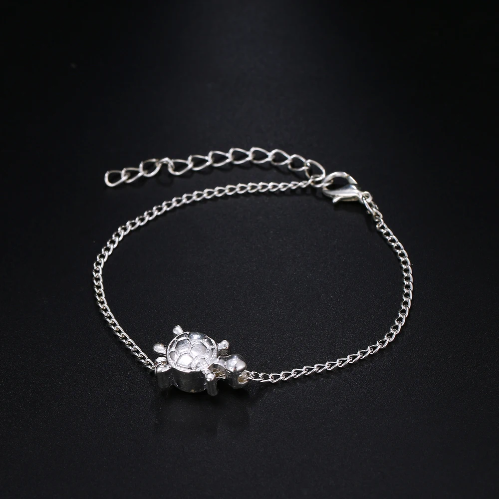 Женские богемные браслеты FNIO винтажные серебристого цвета с черепахой летние