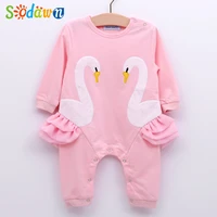 sodawn spring autumn clothes for newborns baby girl clothes long sleeves jumpsuit for kids boy animal pattern for 18 24m