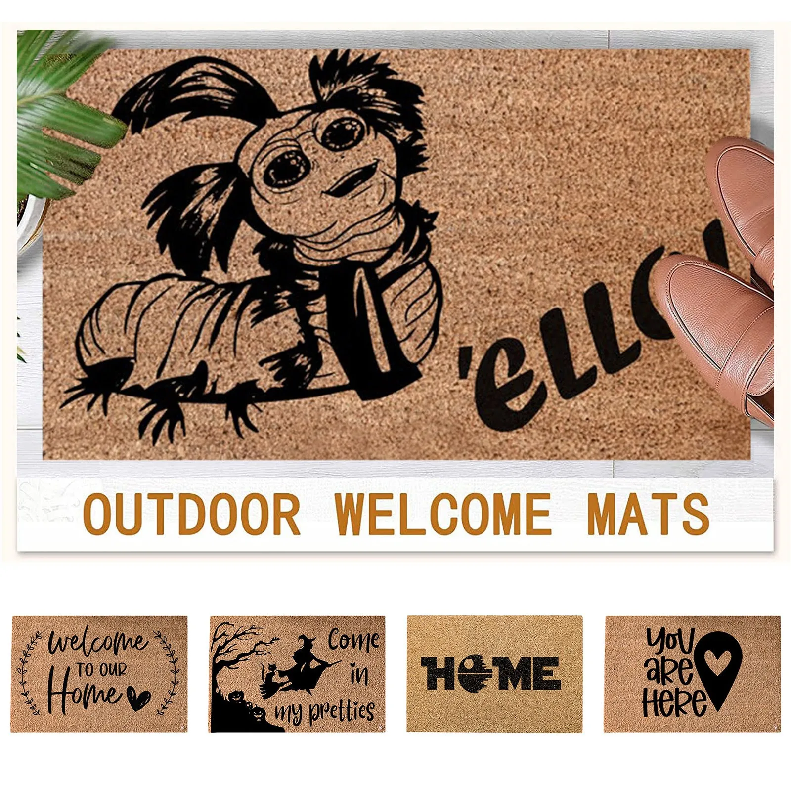 Coir коврики для входной двери забавные коврик кухни декоративный красочный