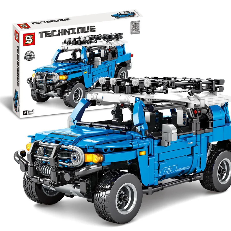

Mechanical Hurricane Super Off-Road Vehicle Creative cool assembly series Small particles children's toy blocks car Boy gift