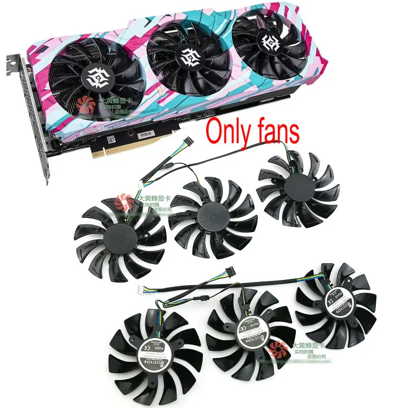 

Оригинальный вентилятор охлаждения графических карт для ZOTAC RTX3090 RTX3080 RTX3070 RTX3060ti X-GAMING OC 1FY09215E12S