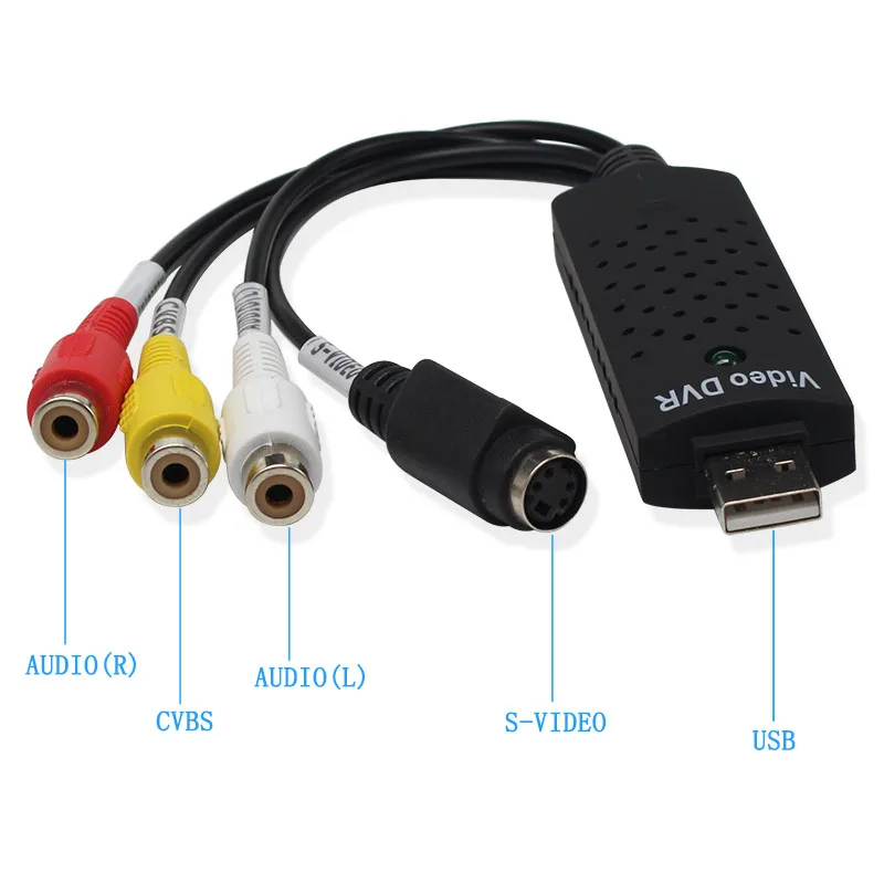 Новый видеоадаптер USB 2 0 с аудио-крышкой ture Easy Cap Video VHS на DVD Converter для Win7/8/XP/Vista/Win10 |