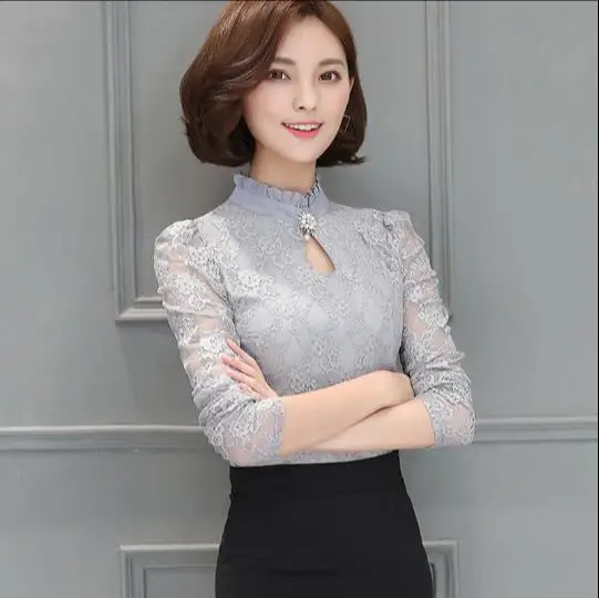 Корейская коллекция 2020 Весенняя женская одежда тонкие кружевные топы элегантная