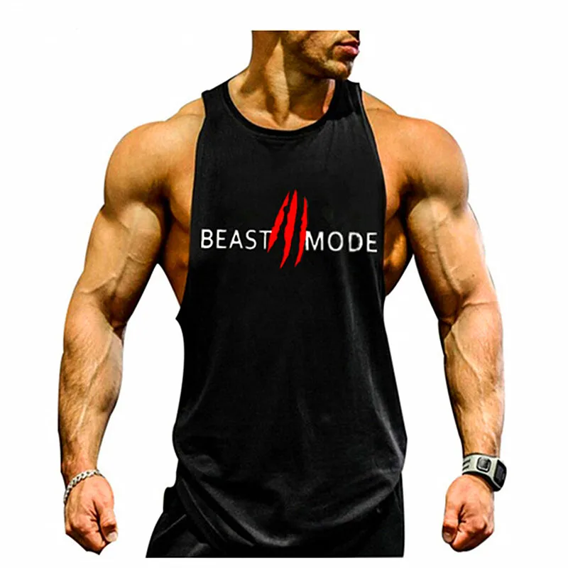 Gym deltoid брендовая одежда Beast Mode майка для бодибилдинга мужская фитнеса рубашка без