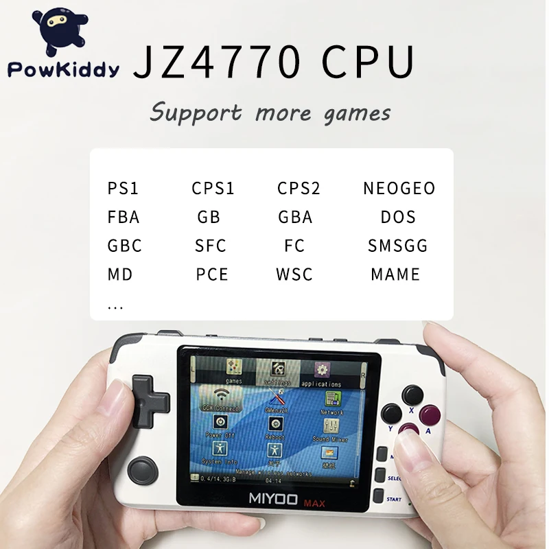 Консоль игровая Powkiddy q80 в ретро-стиле телефон с экраном 3 5 дюймов IPS встроенная 1000 +
