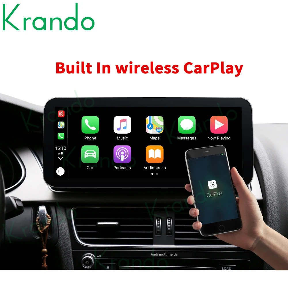 저렴한 Krando 안 드 로이드 11.0 6G 128G 10.25 IPS 스크린 자동차 라디오 플레이어 Navi 아우디 A4 A4L A5 S4 2009-2016 오디오 GPS 무선 Carplay