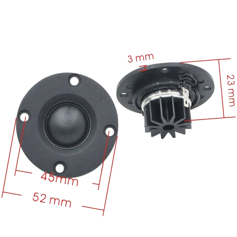 

2pcs 2inch 30W Dome Tweeter Speaker Units 6ohm Treble Silk Film Horn Car Tweeter HIFI 25 core NdFeB Aluminum Radiator Tweeter