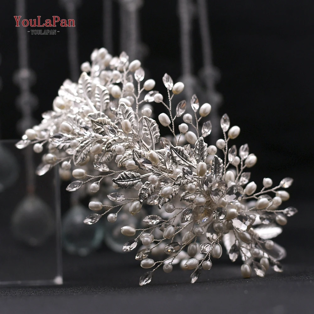 TOPQUEEN HP322 Bridal Headpieces Wedding Rhinestone Hair Accessories Pearl Headband Jewelry Tiara and Crown | Украшения и