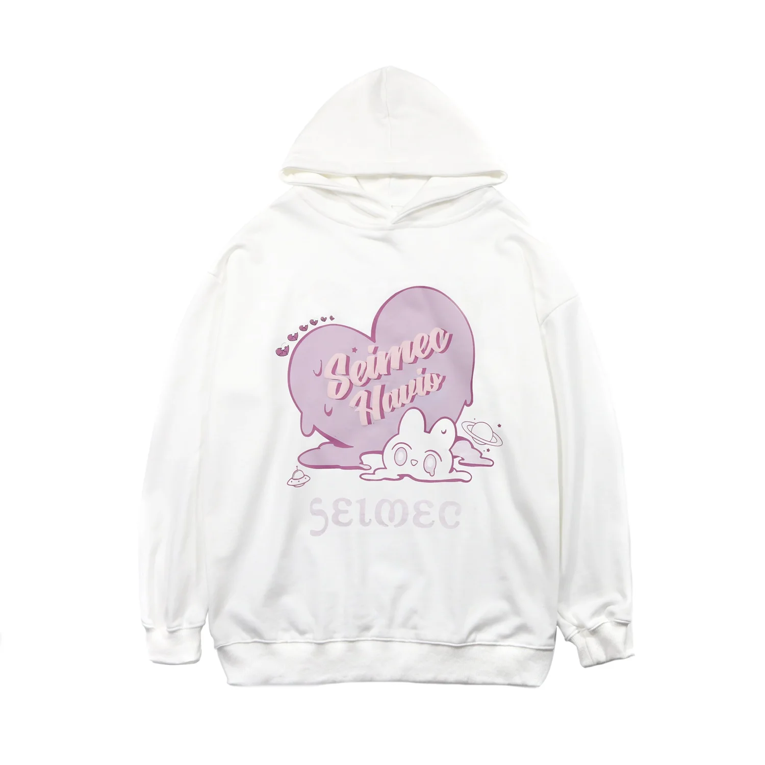 

Autumn Hoodie Women Harajuku Streetwear Loose Hooded Sweatshirt Cartoon Anime Print 100% Cotton Man Female Pullover Oversized