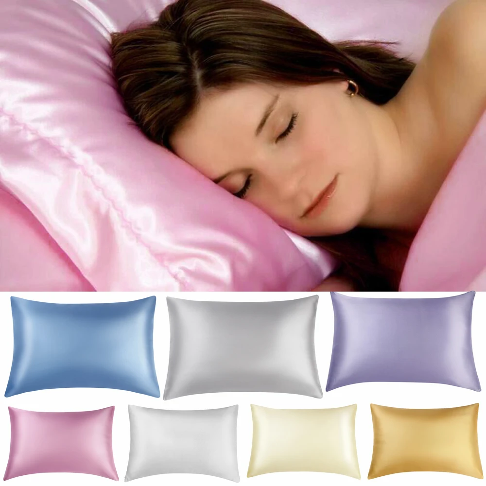 

100 % Silk Pillow Cover 51*76cm Pillowcase Cover Not Cause Frizzy W/ Zipper