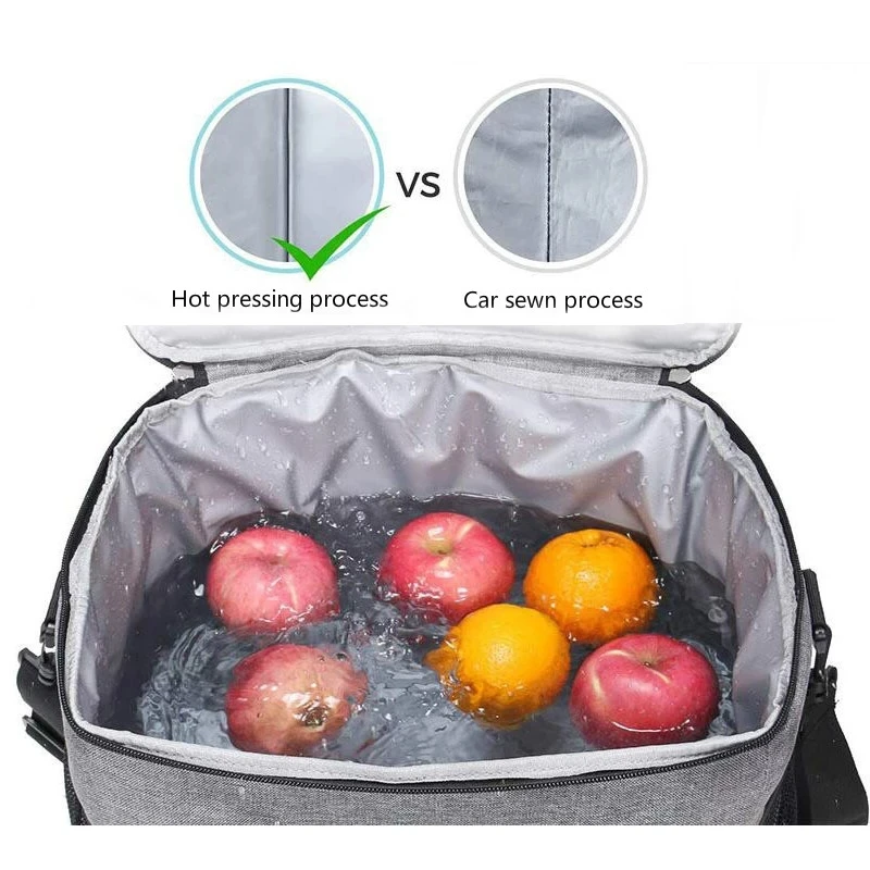 

2 Layer Lunch Box Bag Leakproof Thermal Fresh Cooler Thermo Picnic Food Fruit Bag Insulated Lunch Tote for Men Women Kid School