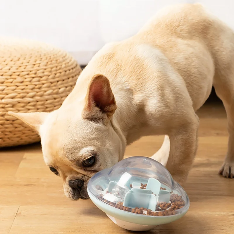 Игрушка для собак мяч с едой летающая тарелка неваляшка забавная головоломка