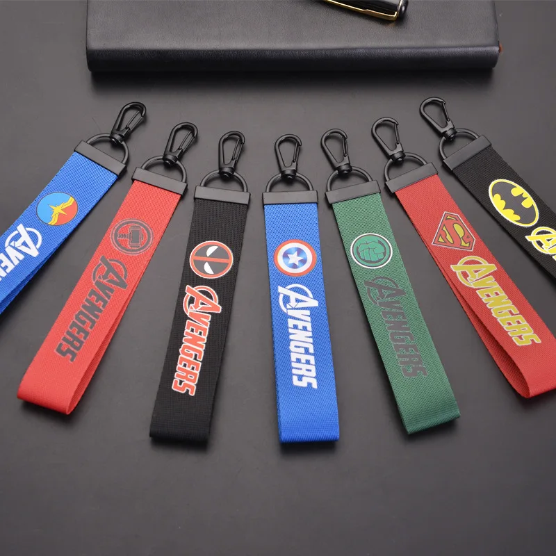 Marvel супергерой Мстители шаблон DIY лента брелок группы для женщин сумка