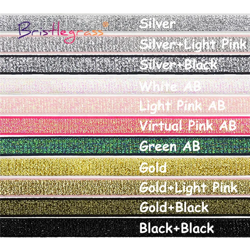 Эластичная лента для бюстгальтера с металлическим блеском 3/8 дюйма 10 мм|Резинки| |