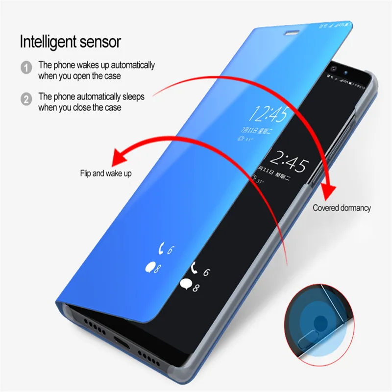 Smart Mirror View Luxury Phone Case for Sony Xz3 Xz4 Xz5 for Sony Xperia 1 5 II 2 10 Plus Flip Shockproof Kicktand Shell Cover images - 6