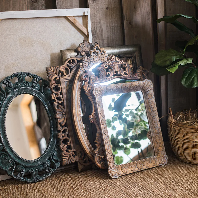 Французский классический рельефный настенный декоративный зеркальный декор для