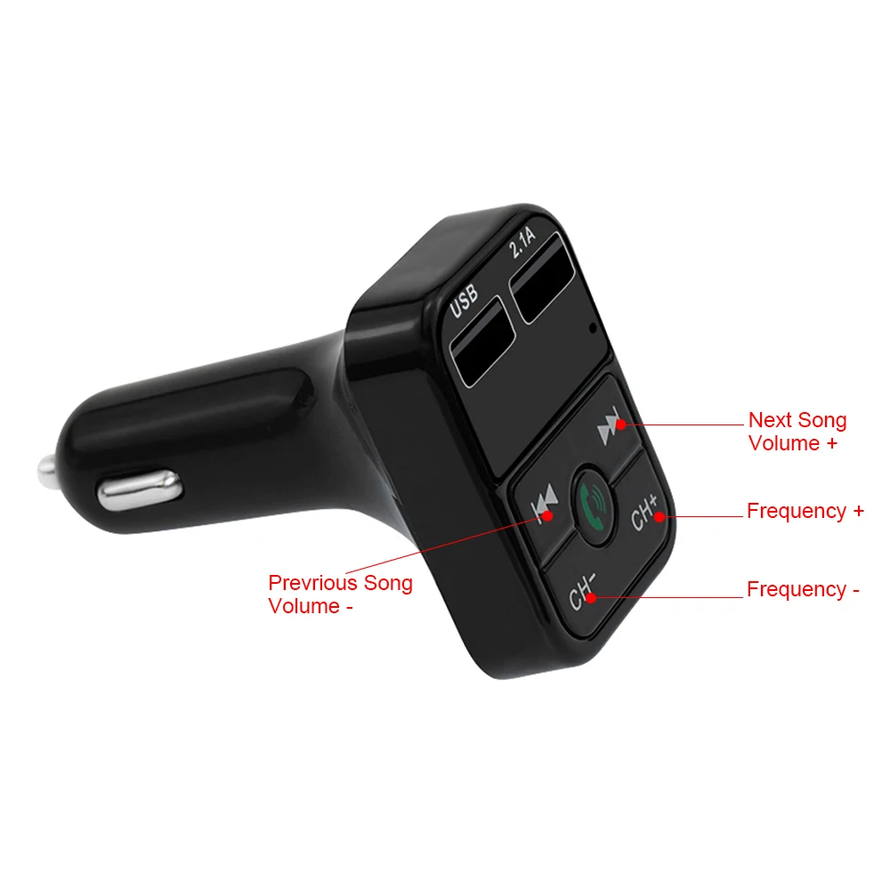 Bluetooth FM-передатчик MP3 музыкальный плеер TF флеш-музыка 5 В 2 1 А зарядное устройство