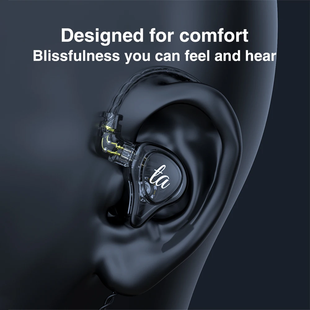 TRN TA Knowles 1BA + 1DD Гибридный привод наушники HiFi музыка Спорт IEM гарнитура съемный