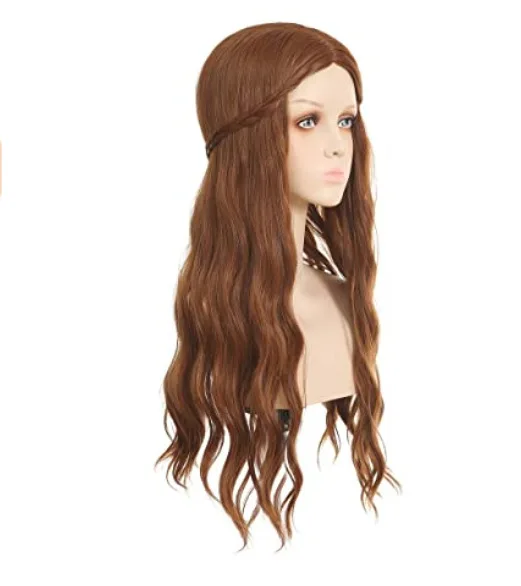 

Wig Female Cross-Border E-Commerce Hot Sale Wig Brown Braid Wig Factory Direct Sales Wig