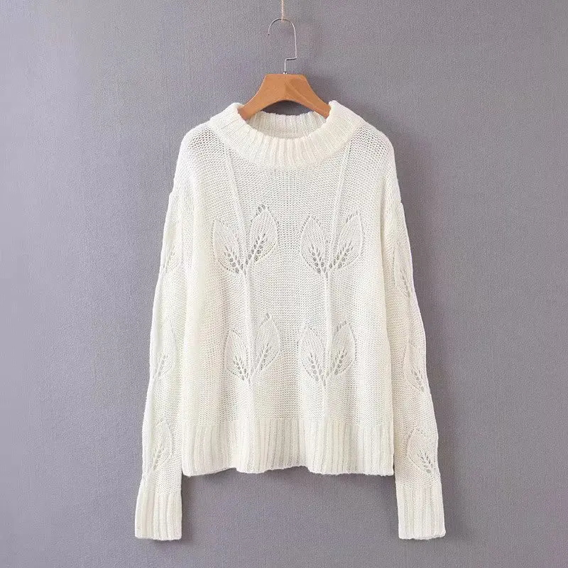 

Women Clothes 2019 Autumn and Winter Clothes Women Pullover Sweater Female Hollow Hook Flower Loose Sweater Women Streetwear
