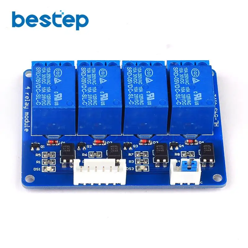 5 в 4-Канальный Релейный Модуль с оптопары щит релейный выход драйвера модуль XH2.54