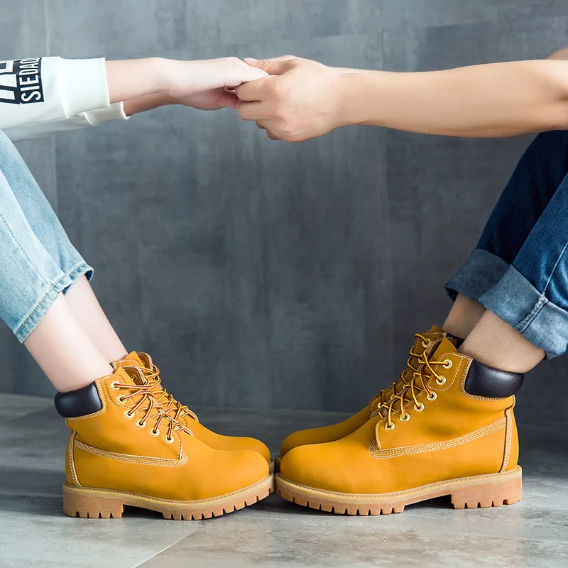 

Женская обувь Mountaineering, ботинки в британском стиле для пар, высокие ботинки для инструментов, мужские Ботинки Martin на толстой подошве, мужская...