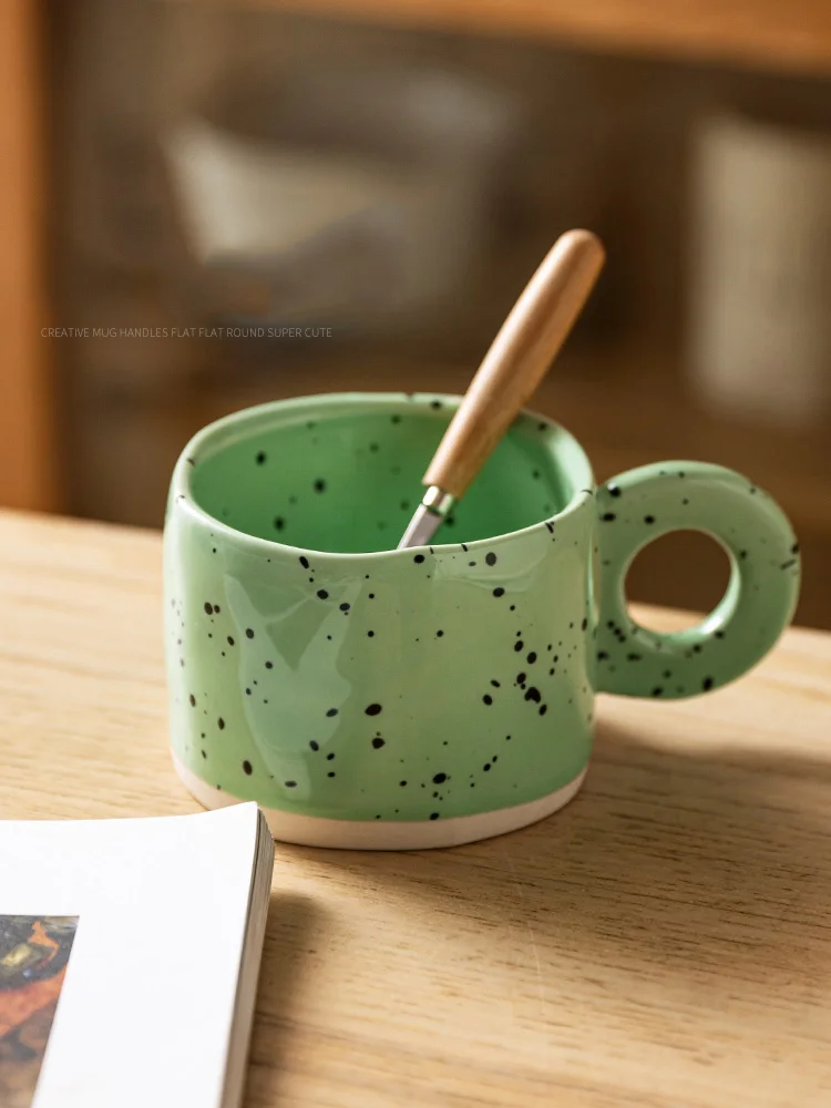 Nordic Style Mug Dot Cups Round Handgrip Coffee Cup Milk Mug For Breakfast Kitchen Drinkware As Christmas Gift Mugs Caneca كوب