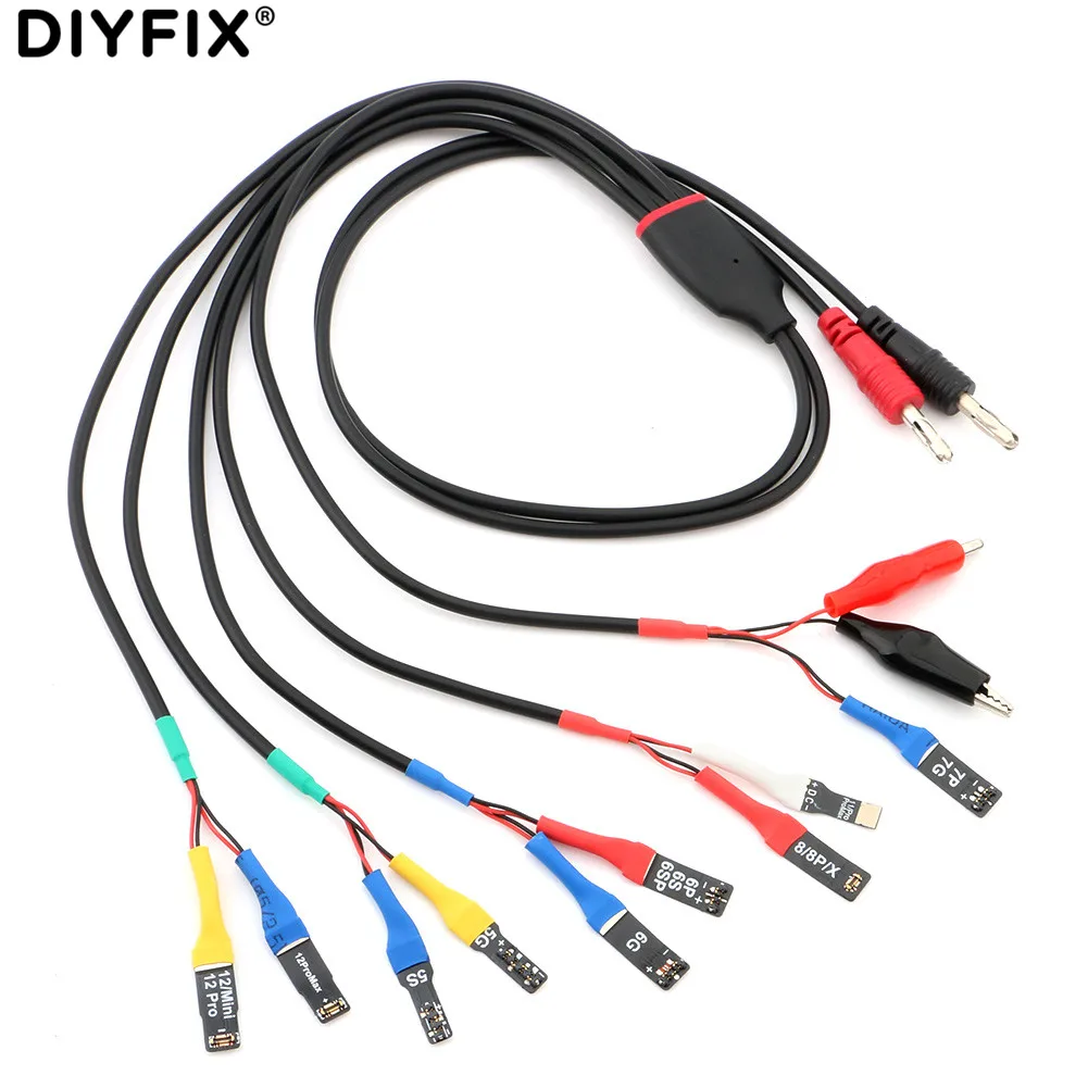 diyfix simple dedicated power cable for iphone 5g 12 pro max phone failure detect repair tool with alligator clip free global shipping