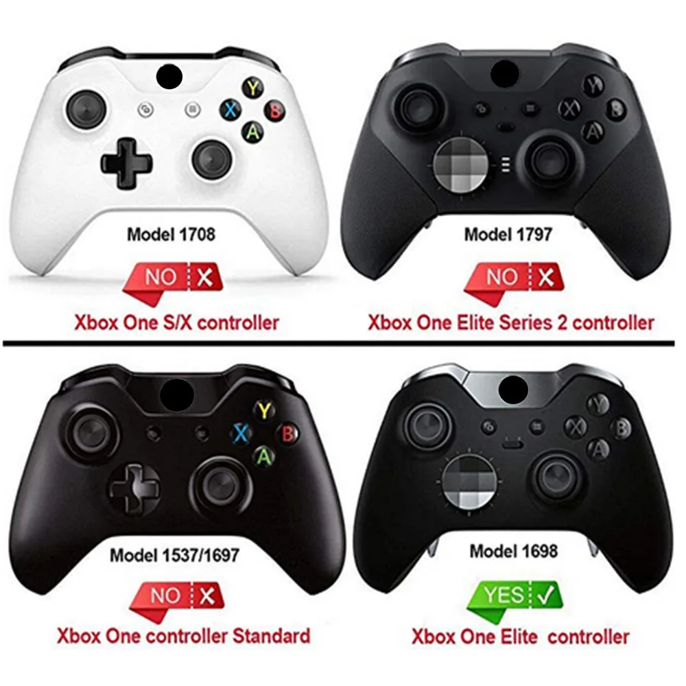 Хром Серебристый Ремонт передней оболочки для Xbox One Elite пульт дистанционного