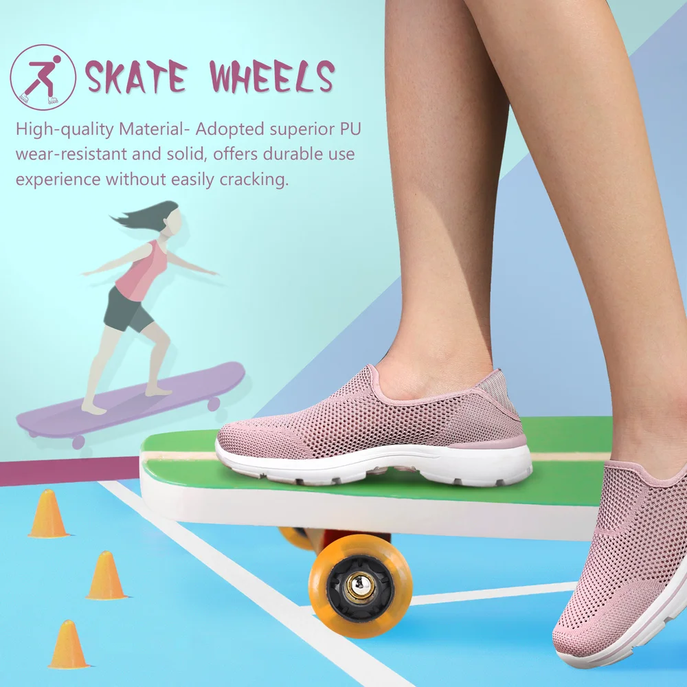 

4pcs 64mm LED Wheels Inline Roller Wheels for Outdoor Replacement (Random Color)