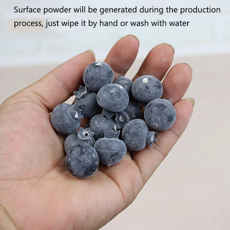 

High Simulation Fruit Plastic Fake Blueberry Photo Props Fruit Home Artificial Food Two Sizes Blueberry Fruit Shop Model Decor