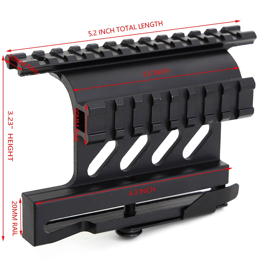 AK Side Rail Mount AK 47/74 Боковое крепление рельса QD быстрого отсоединения Тактический АК серия боковая пластина 20 мм планка Вивера Airsoft аксессуары для охоты - Color: AK Side Rail Mount