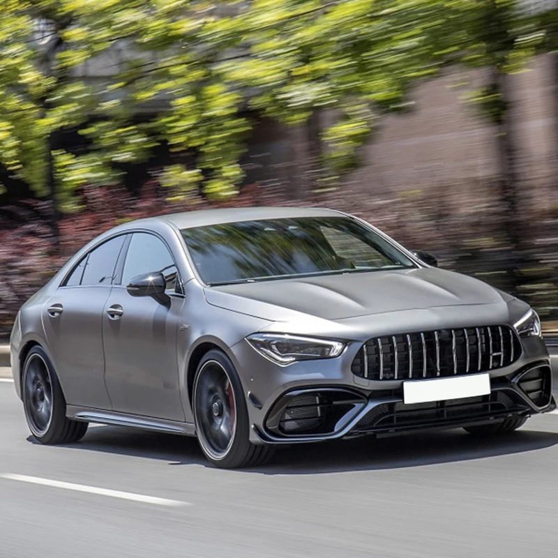 

Fog Light Cover for Mercedes Benz CLA45 AMG C118 2020 2021 Glossy Black Front Bumper Fog Light Grille Frame