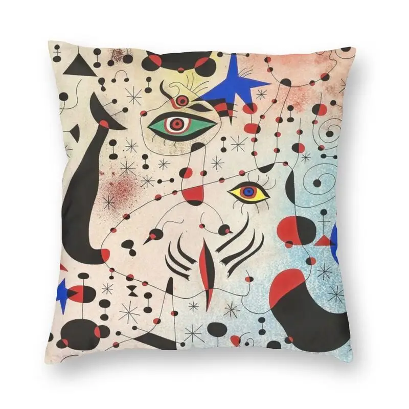

Ciphers And Constellations In Love With A Woman Throw Pillow Cover Decoration Joan Miro Abstract Art Cushion Cover Pillowcover