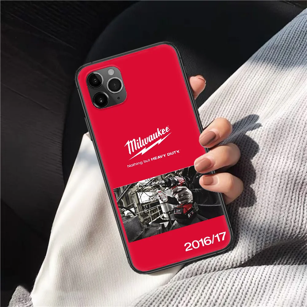 

Toolbox Milwaukees Phone Case For Iphone 11 12 Mini PRO XR X XS MAX 6 6s 7 8 Plus 5 5s SE 2020 black Hoesjes Tpu Funda Pretty
