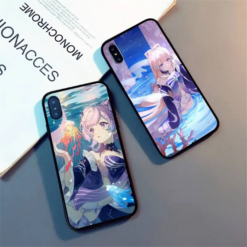 

Sangonomiya Kokomi Phone Case for iPhone 13 11 12 7 8 Pro X XS Max XR Samsung A S 10 30 51 Plus pro mobile bags Genshin Impact