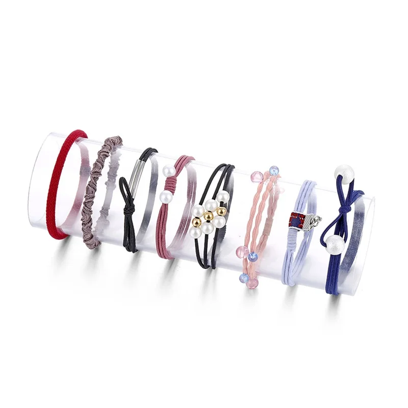 Резинки для волос IFMIA женские с жемчугом эластичные резинки узлом модные