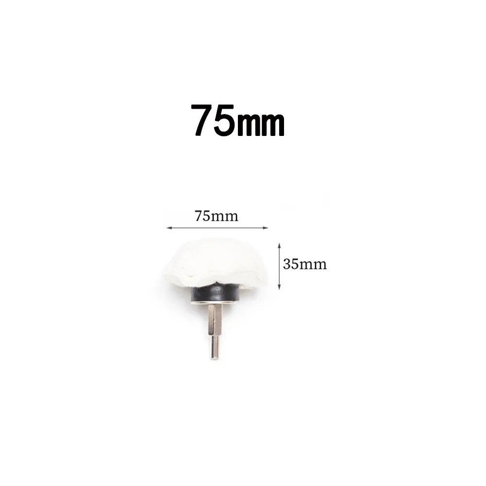 

1pc 50/75/100mm Buffing Polishing Wheels Cotton Lint Cloth Metal Jewelry Mirror Polishing Wheel 1/4 Shank For Drill