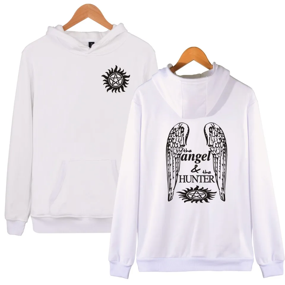 

New Classic 3D Men Women Fashion Supernatural Angel And Hunter 3D Hoodies Popular Brand Kids Casual Supernatural Hoodies Tops