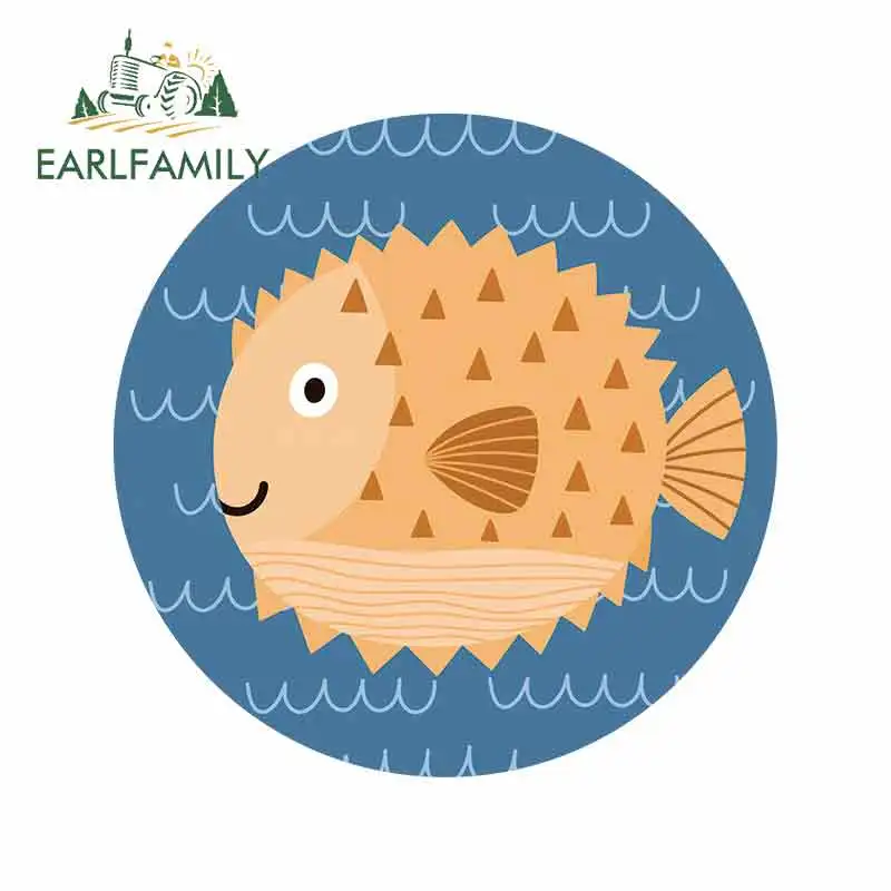 EARLFAMILY 13 см x автомобильные наклейки в виде рыбок мешков круглая наклейка для