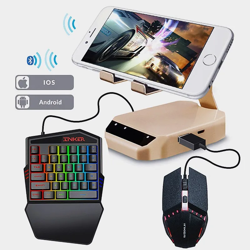 Лидер продаж Bluetooth клавиатура мышь конвертер подставка ПК адаптер PUBG мобильный