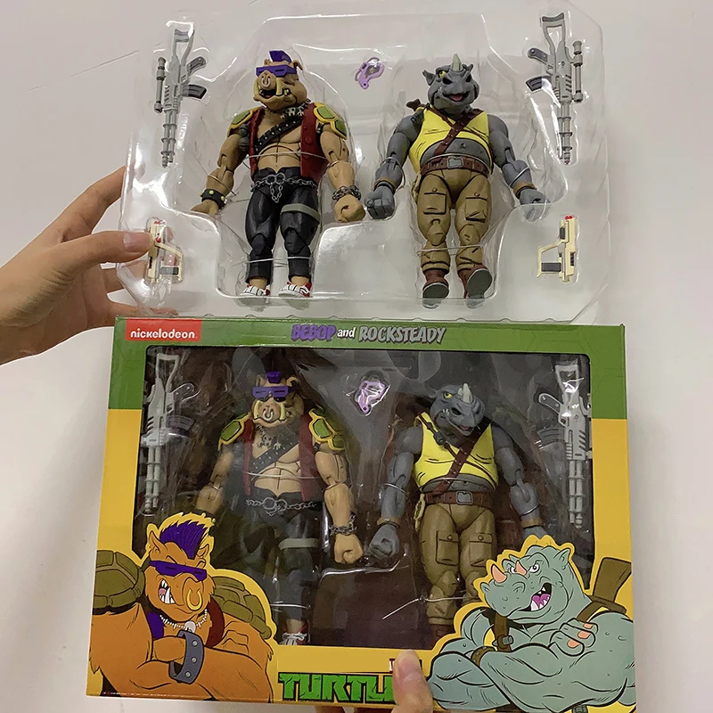 Фигурка черепаха NECA Bebop Rocksteady Аниме Донателло кран шредер лапка Микеланджело