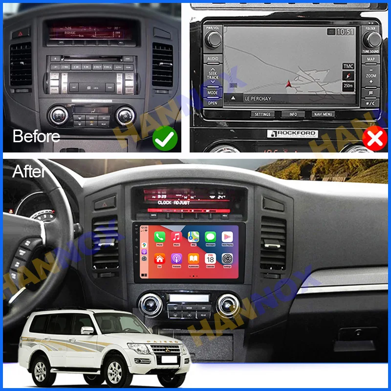 Автомобильный мультимедийный плеер 2 Din 8 ядер 4 Гб ОЗУ + 64 ПЗУ Android11 dvd GPS для Mitsubishi