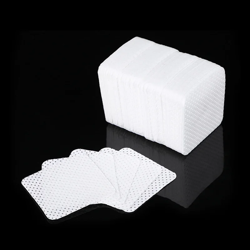 

170PCS/Pack Lint-Free Paper Cotton Wipes Eyelash Glue Remover Wipe Clean Cotton Sheet Nails Art Cleanin Cleaner Pads
