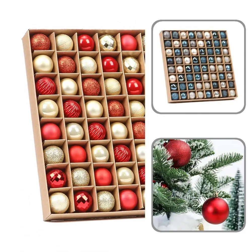 

3 цвета, 1 коробка, отличные декоративные блестящие Рождественские шары, практичное Рождественское украшение, блестящая поверхность для дом...