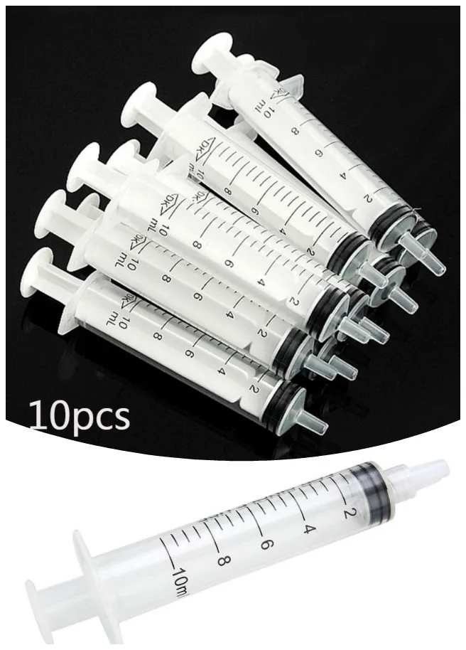 

10pcs 10ml plastic No needle nutrient syringe hydroponic measure disposable sampler injector For Measuring Nutrient Hydroponics