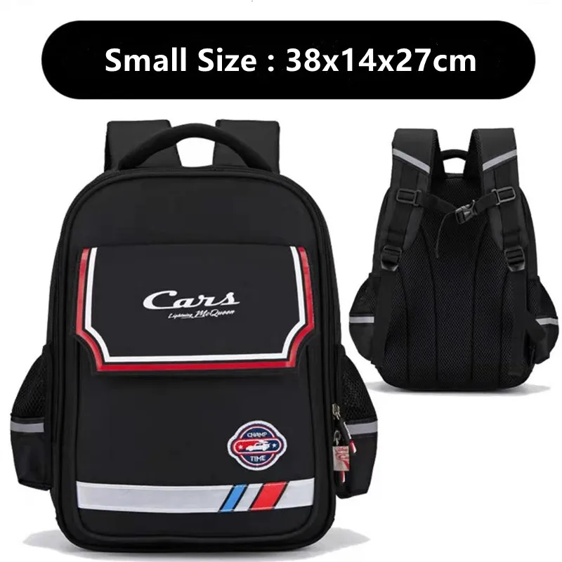 Disney School Bags For Boys Girls Car Lightning Mcqueen Primary Student Shoulder Back Orthopedic Grade 1-6 Kids Gifts Mochilar