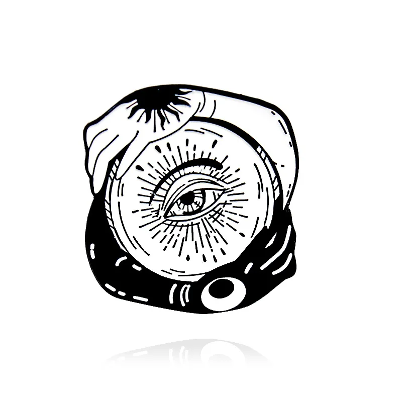 

Arms Around Eyes Shape Creative Enamel Pins Backpack Clothes DIY Collection Commemorative Badge Brooch