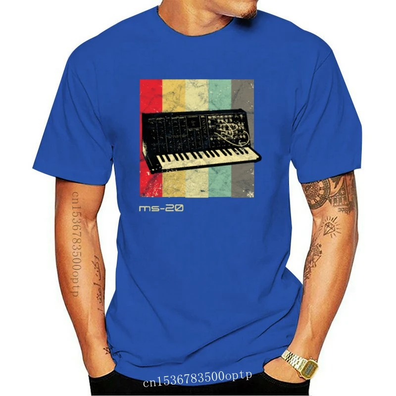 

Футболка мужская с синтезатором аналоговых синтезаторов, повседневная черная хлопковая рубашка в винтажном стиле, ms20