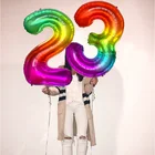Большие размеры 32-40 дюймов Большой Фольга на день рождения воздушные шары набор гелиевых шаров цифры Happy День рождения украшения Детские игрушки Air Globos